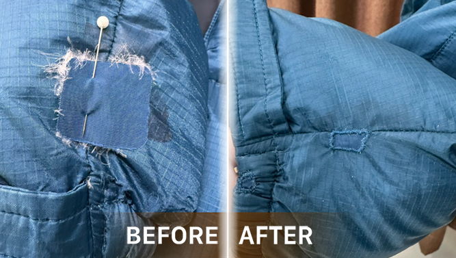 ซ่อมเสื้อขนเป็ด The North Face