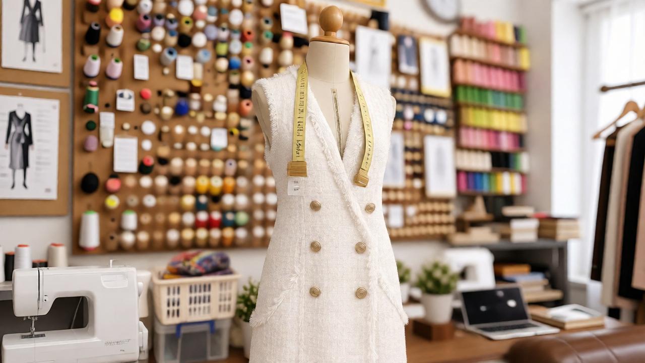 Couture Work Mallika ThaiDress Has Actually Completed — Fringed Tweed Vest