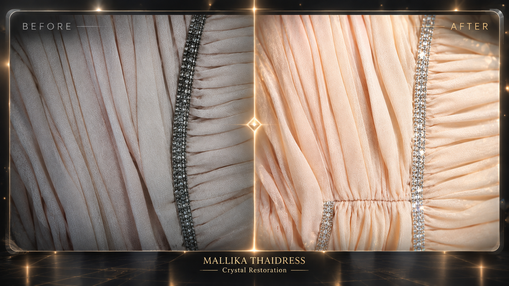 เปลี่ยนเพชรเส้นชุดราตรี Mallika Thaidress